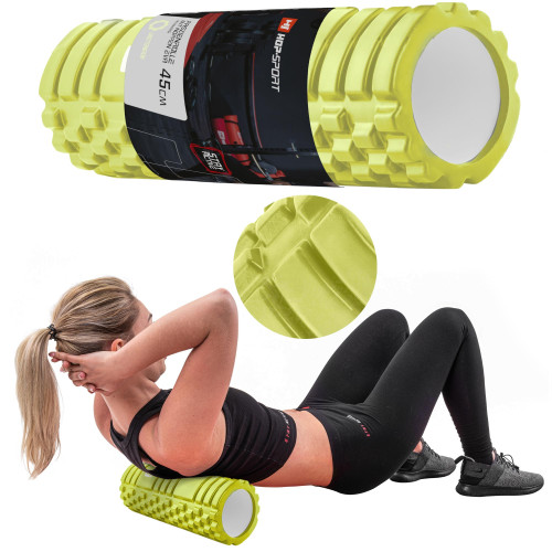 Масажний ролик  Hop-Sport HS-A045YG EVA 45 см lime - фото №4
